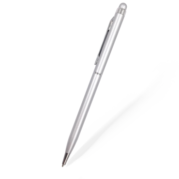 Bolígrafo Metálico Plata - con Touch *Tinta Azul